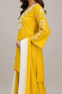 Aurelia Yellow Embroidered Farsi Set