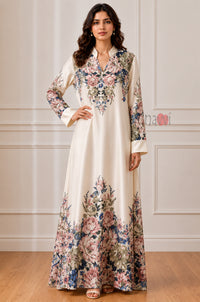 Ivory Garden Bloom Kaftan Dress