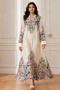 Ivory Garden Bloom Kaftan Dress