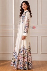Ivory Garden Bloom Kaftan Dress