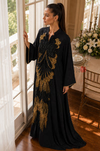 Noir Majesty Embroidered Kaftan