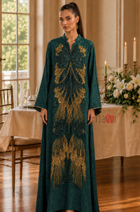 Emerald Majesty Embroidered Kaftan