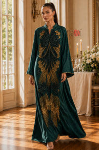 Emerald Majesty Embroidered Kaftan