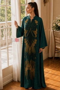 Emerald Majesty Embroidered Kaftan