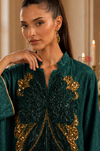 Emerald Majesty Embroidered Kaftan