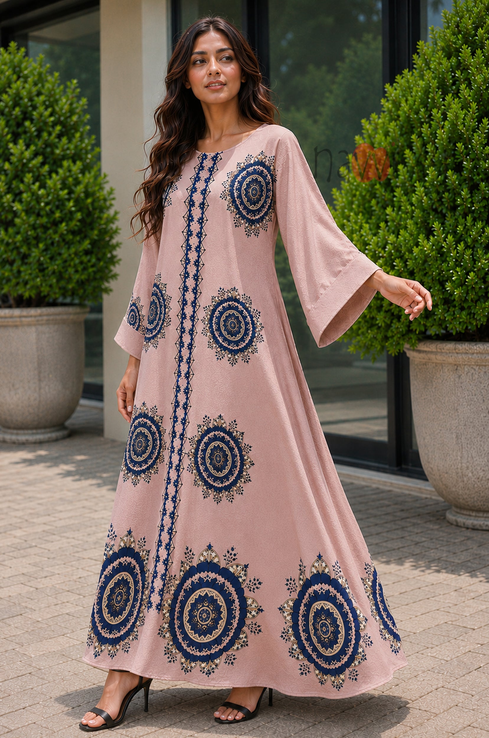 Bohemian Mandala Kaftan Dress