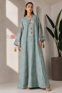 Seafoam Grace Embroidered Kaftan