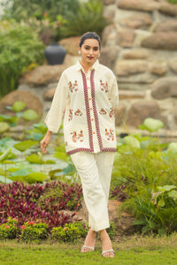 Embroidery Linen Co-Ord Set