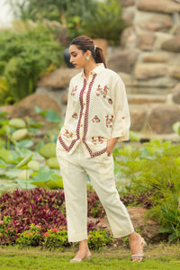 Embroidery Linen Co-Ord Set