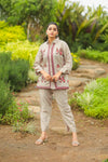 Elephant Embroidery Linen Co-Ord Set