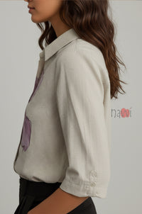 Bloom Artistic Embroidered Linen Shirt