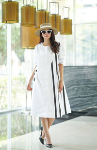 Minimal Chic Midi Dress - Navvi.in