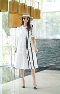 Minimal Chic Midi Dress - Navvi.in