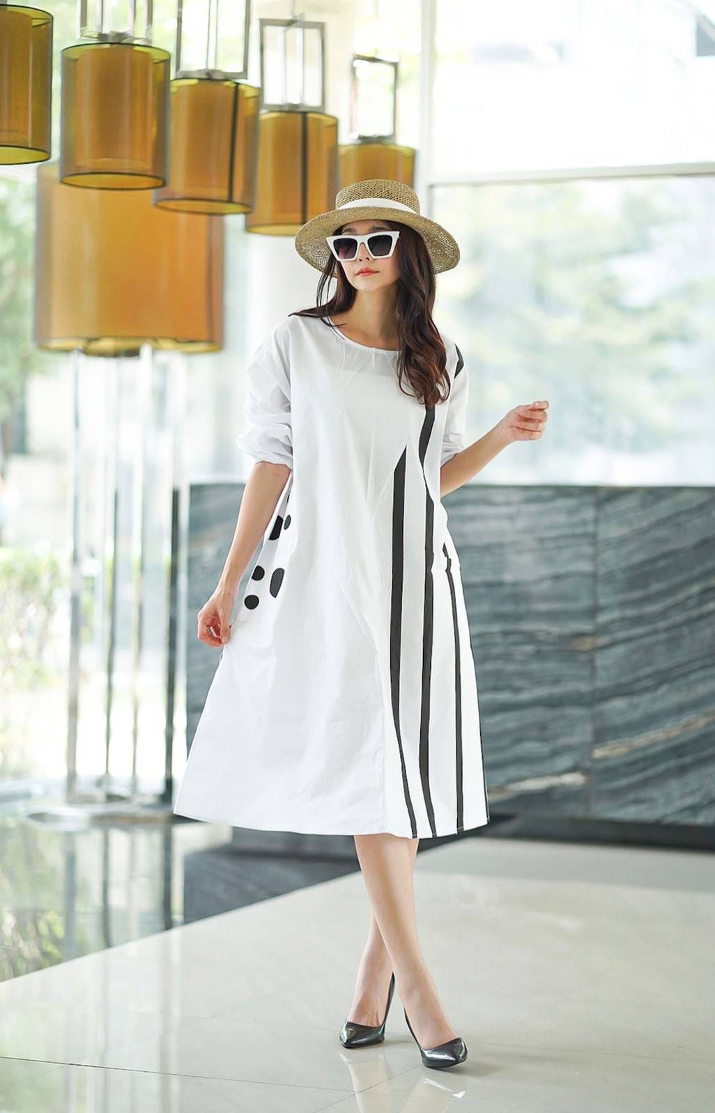 Minimal Chic Midi Dress - Navvi.in