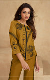 Mustard Embroidery Co-ord Set