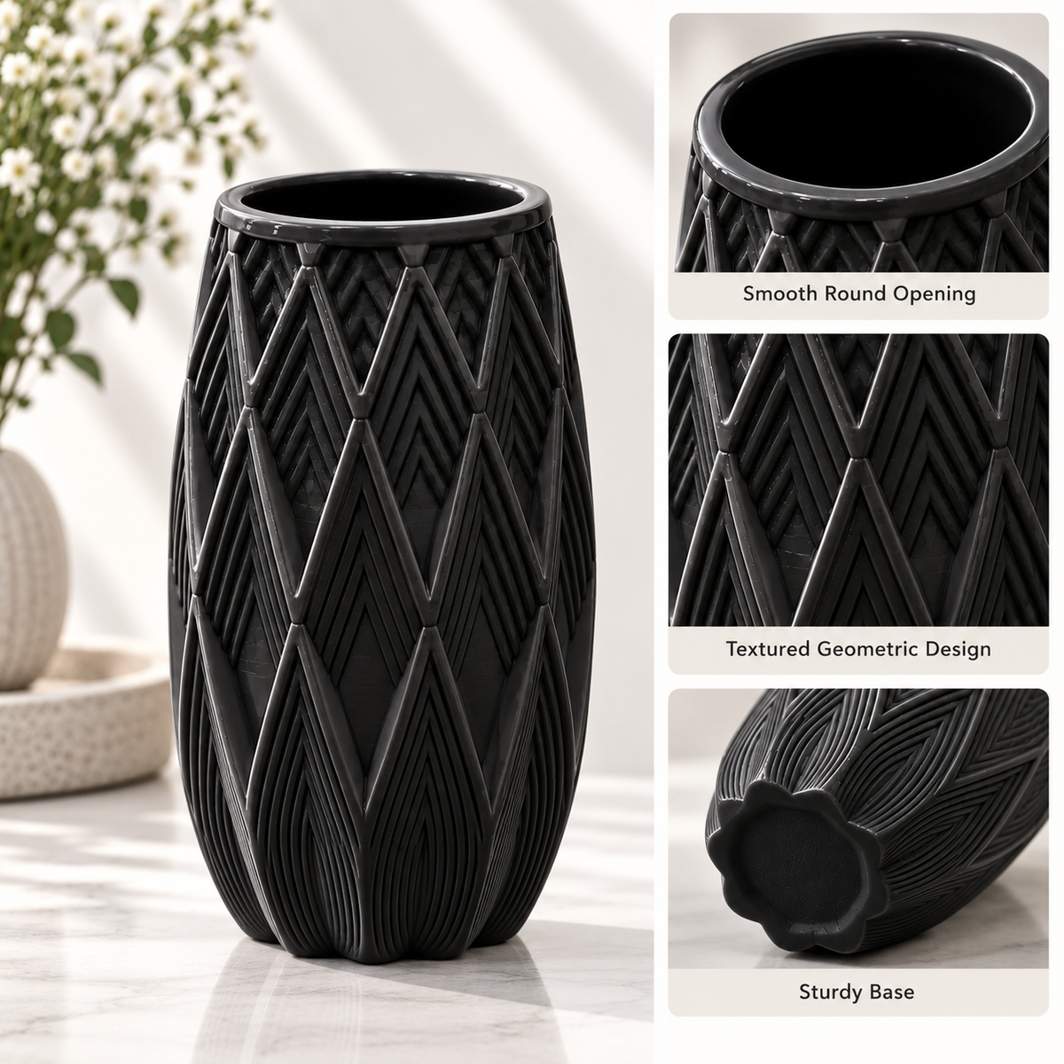 Modern Geometric Decorative Flower Vase for Home & Office Decor