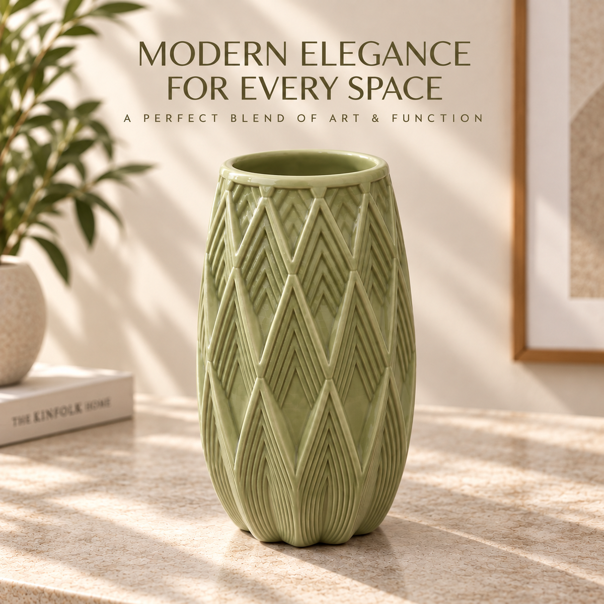 Modern Geometric Decorative Flower Vase for Home & Office Decor