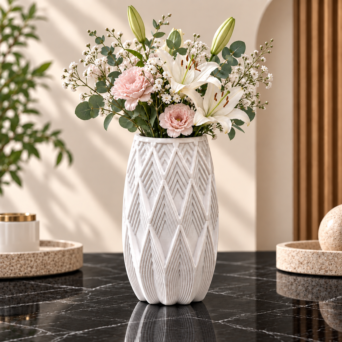 Modern Geometric Decorative Flower Vase for Home & Office Decor