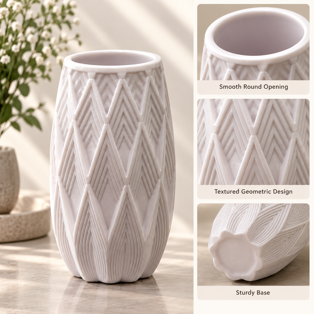 Modern Geometric Decorative Flower Vase for Home & Office Decor