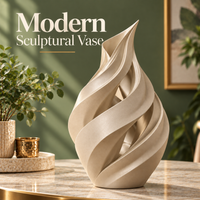 Spiral Sculptural Flower Vase