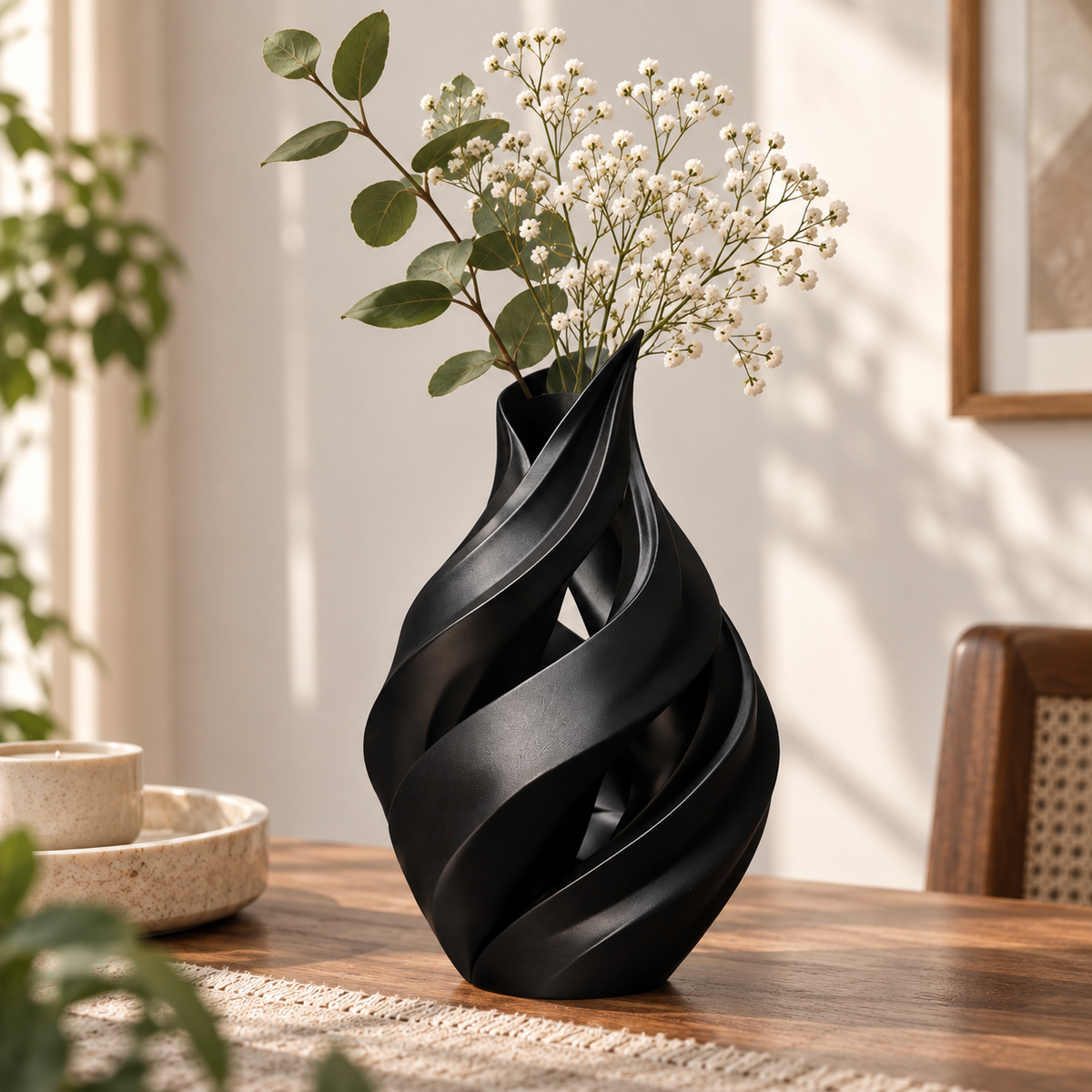 Spiral Sculptural Flower Vase