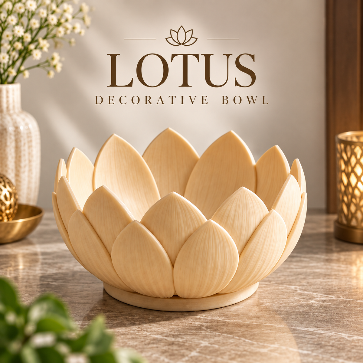Lotus Petal Decorative Bowl for Home Decor