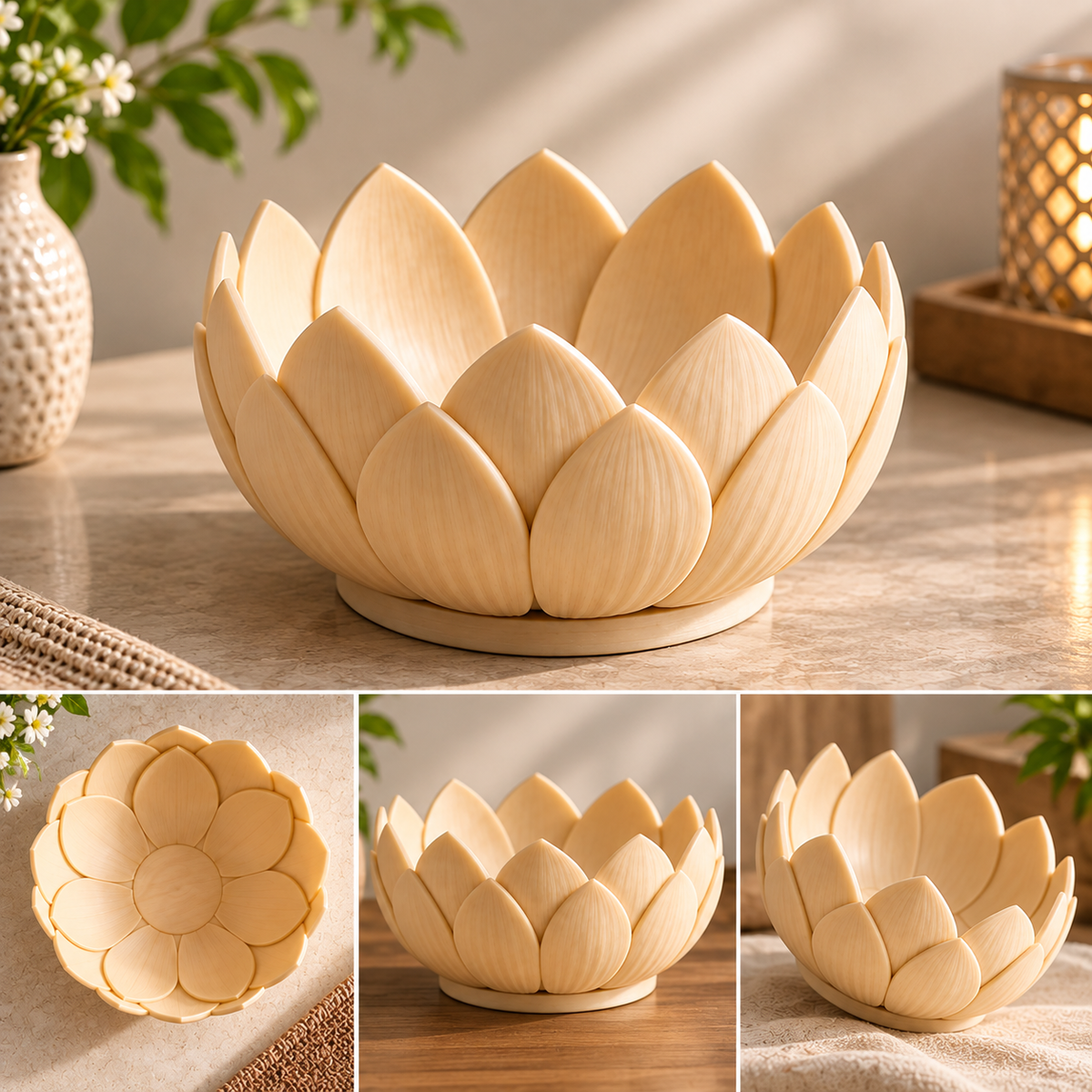 Lotus Petal Decorative Bowl for Home Decor