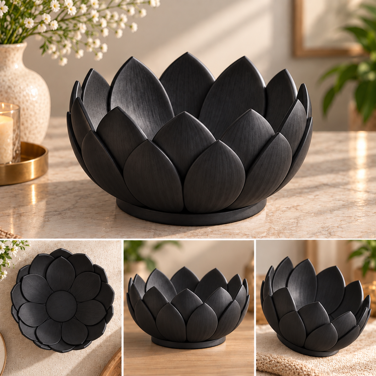 Lotus Petal Decorative Bowl for Home Decor