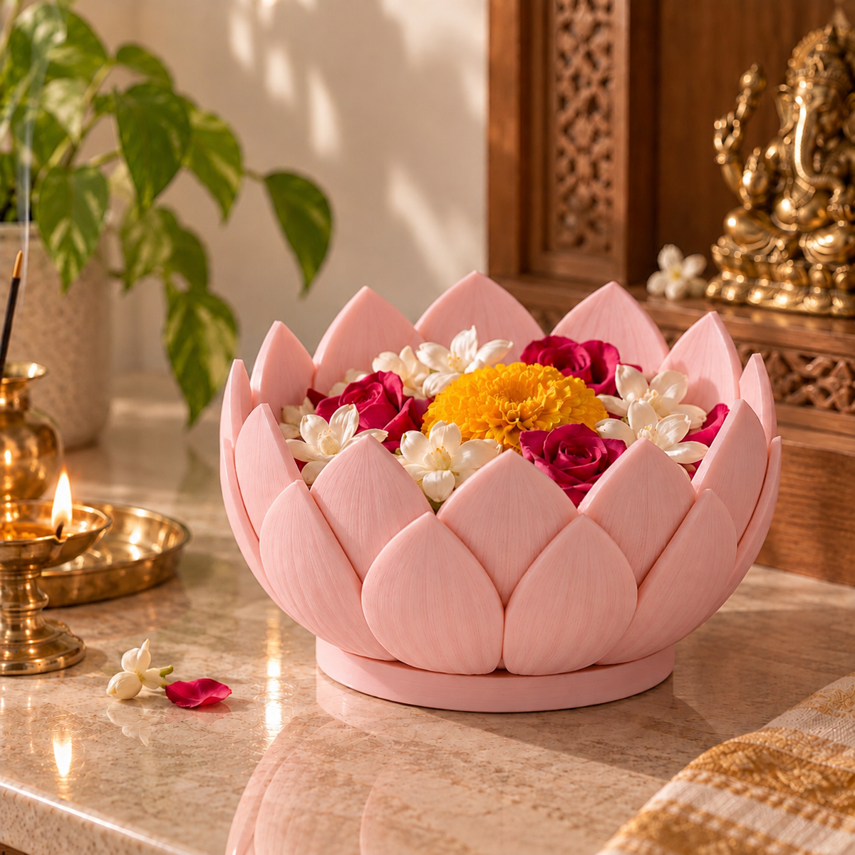 Lotus Petal Decorative Bowl for Home Decor - Navvi.in