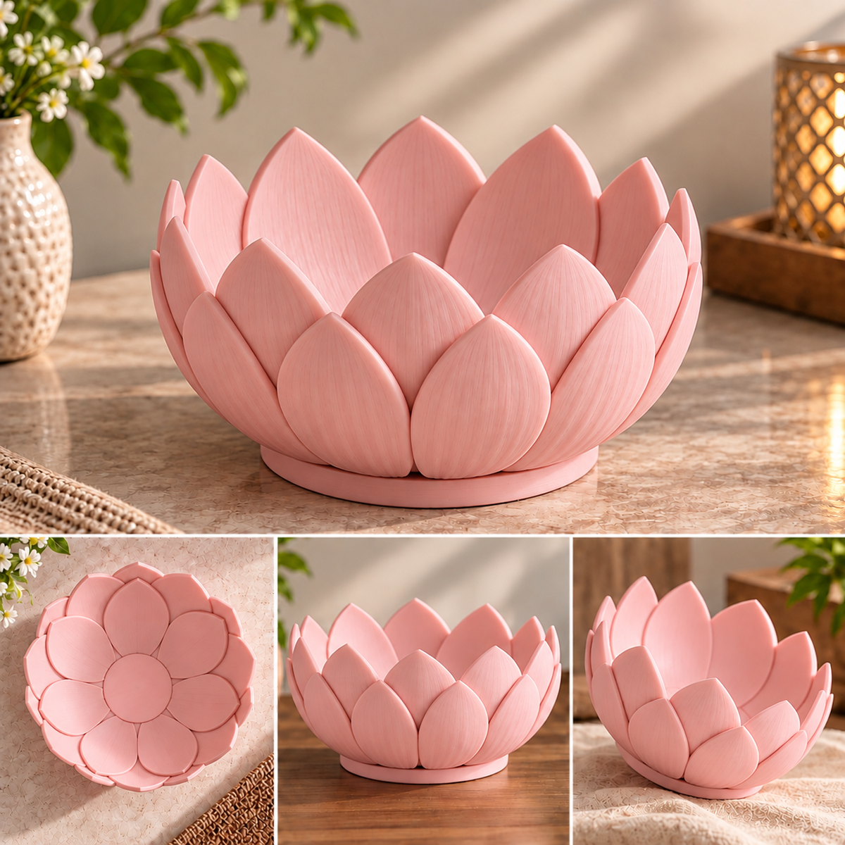 Lotus Petal Decorative Bowl for Home Decor - Navvi.in