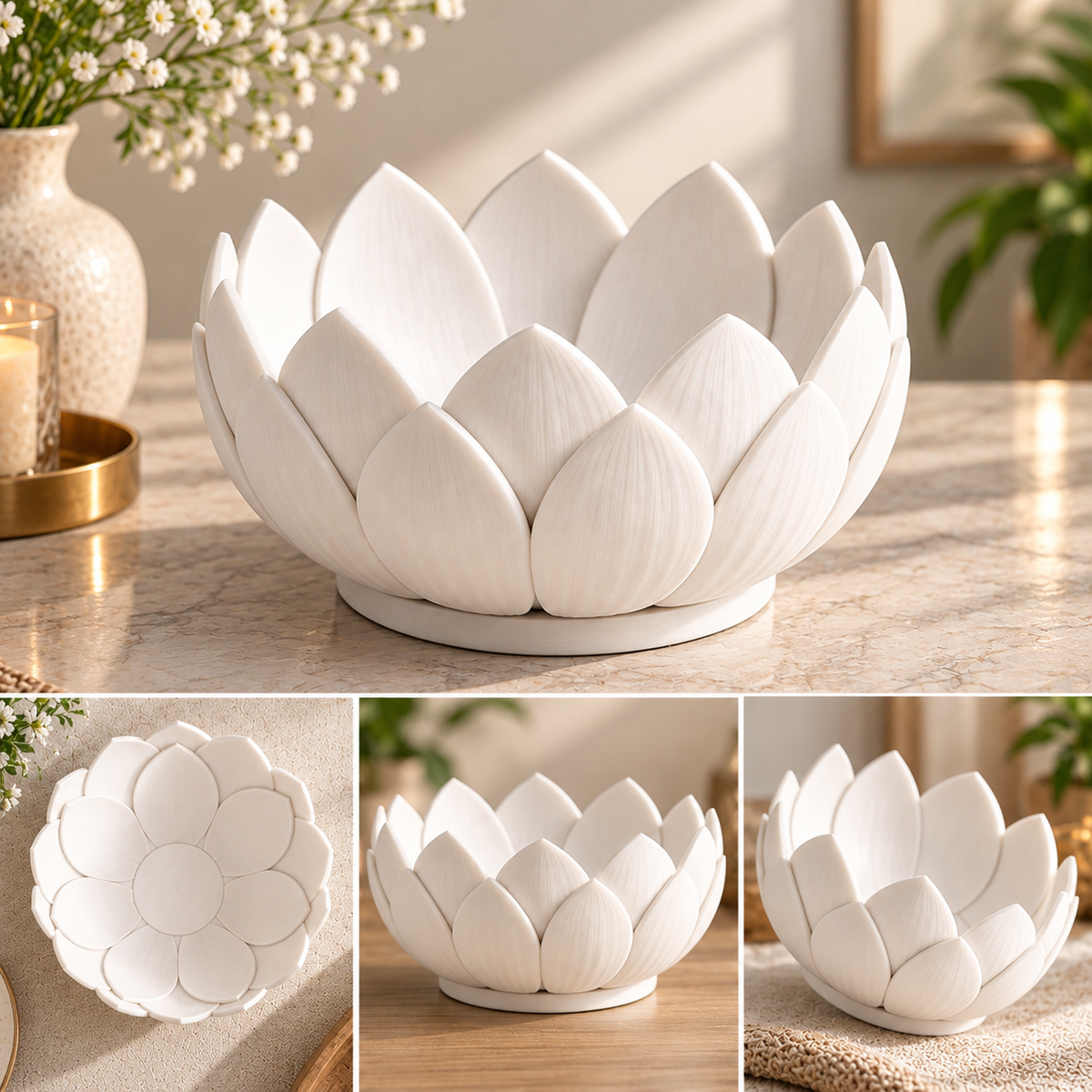 Lotus Petal Decorative Bowl for Home Decor