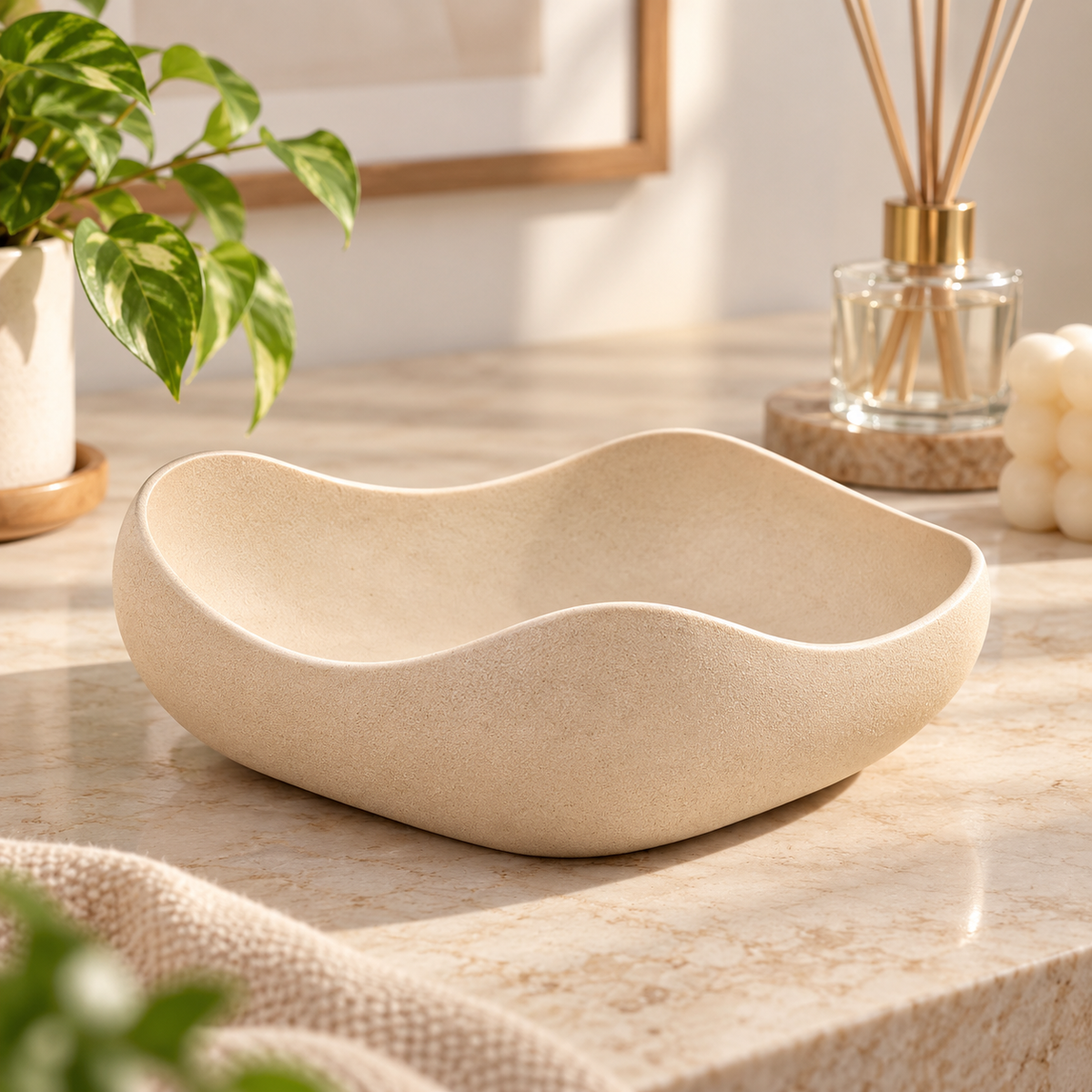 Modern Wavy Design Decorative Bowl