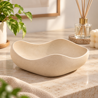 Modern Wavy Design Decorative Bowl