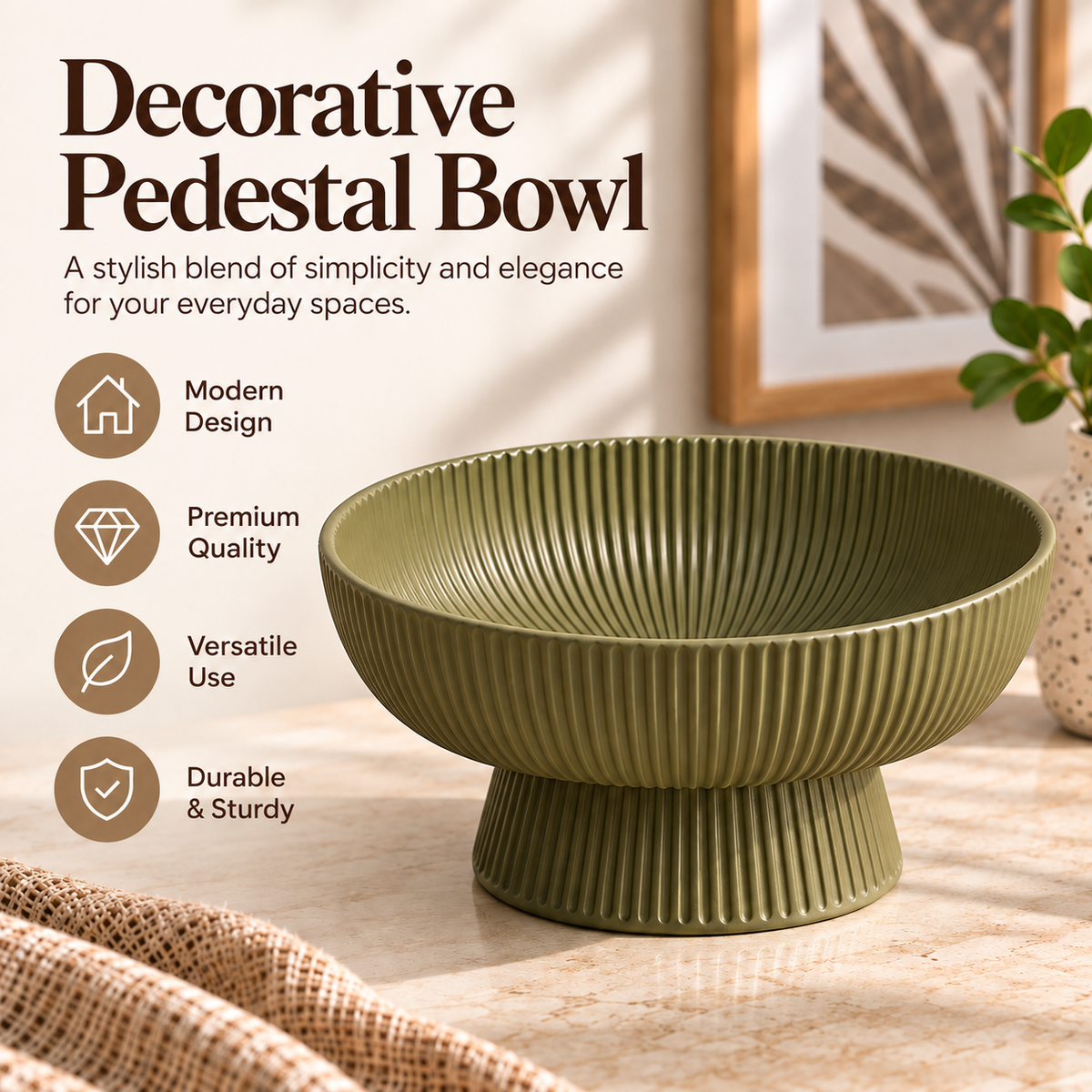 Modern Wave Shape Decorative Bowl for Home Décor