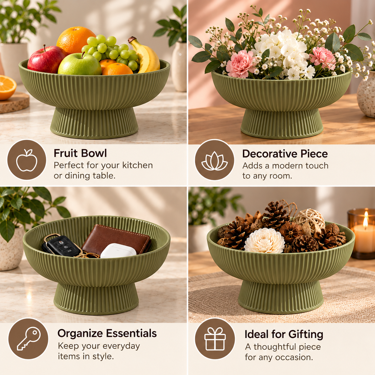 Modern Wave Shape Decorative Bowl for Home Décor