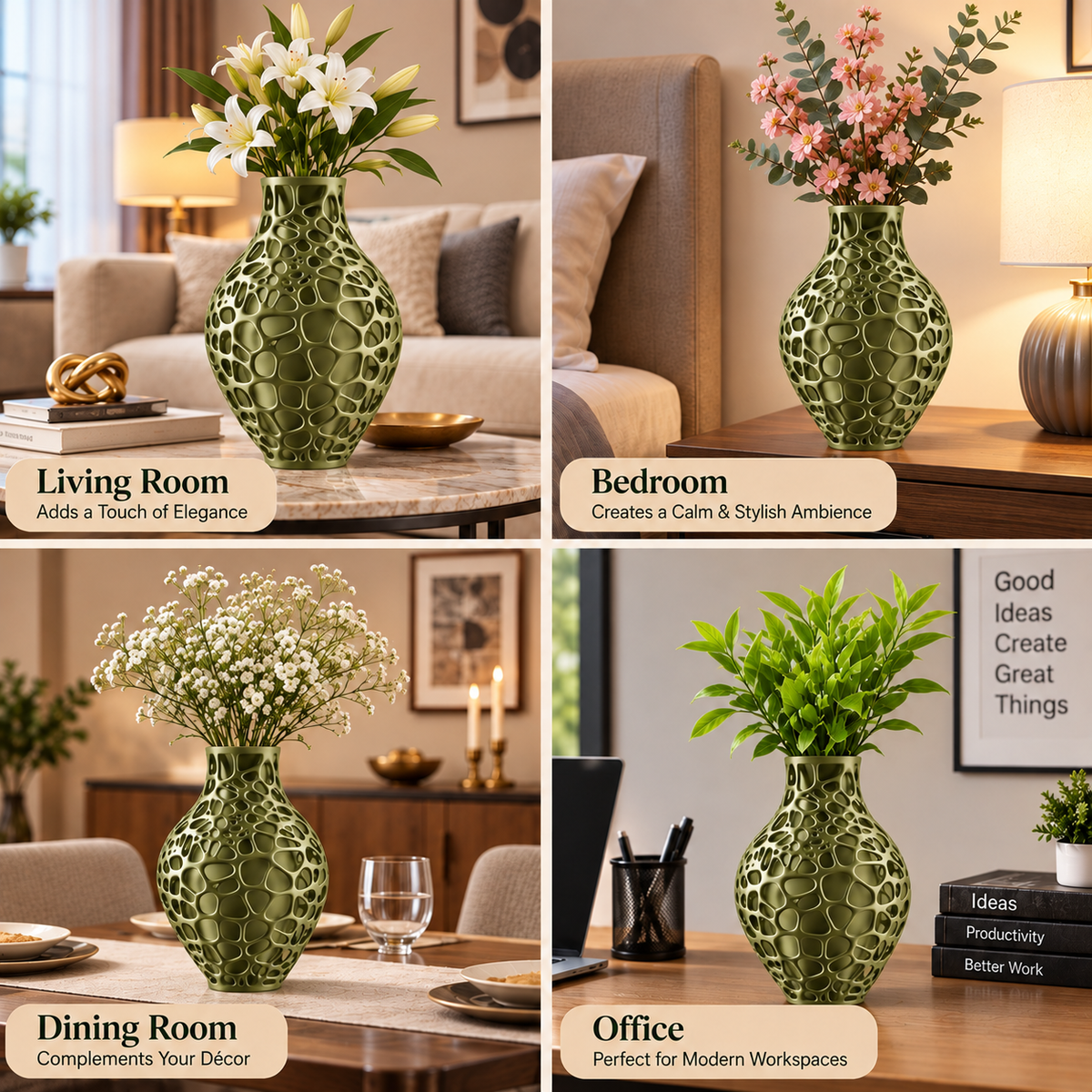 Modern Lattice Pattern Decorative Flower Vase