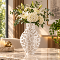 Modern Lattice Pattern Decorative Flower Vase