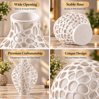 Modern Lattice Pattern Decorative Flower Vase