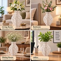 Modern Lattice Pattern Decorative Flower Vase