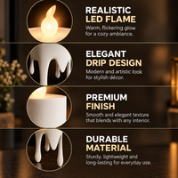 Flameless Decorative Pillar Candle for Home Décor