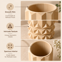 Modern Textured Geometric Decorative Flower Vase