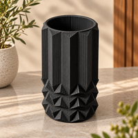 Modern Textured Geometric Decorative Flower Vase