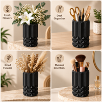 Modern Textured Geometric Decorative Flower Vase