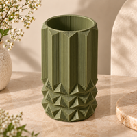 Modern Textured Geometric Decorative Flower Vase