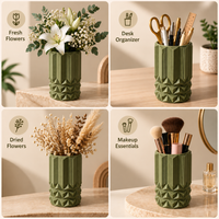 Modern Textured Geometric Decorative Flower Vase