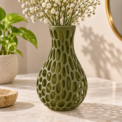 Modern Bubble Pattern Decorative Flower Vase