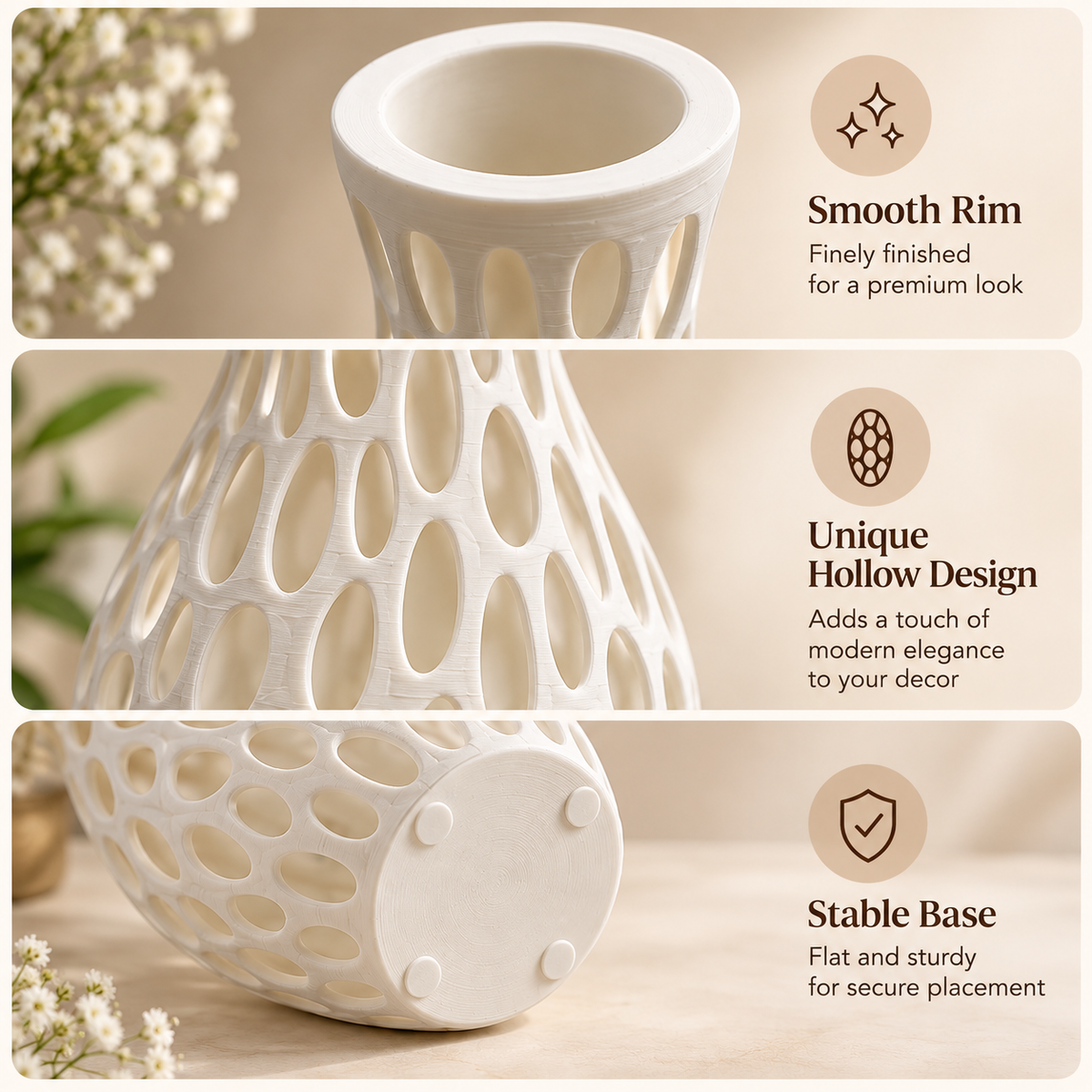 Modern Bubble Pattern Decorative Flower Vase