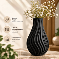 Modern Wavy Textured Decorative Flower Vase