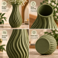 Modern Wavy Textured Decorative Flower Vase