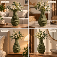 Modern Wavy Textured Decorative Flower Vase